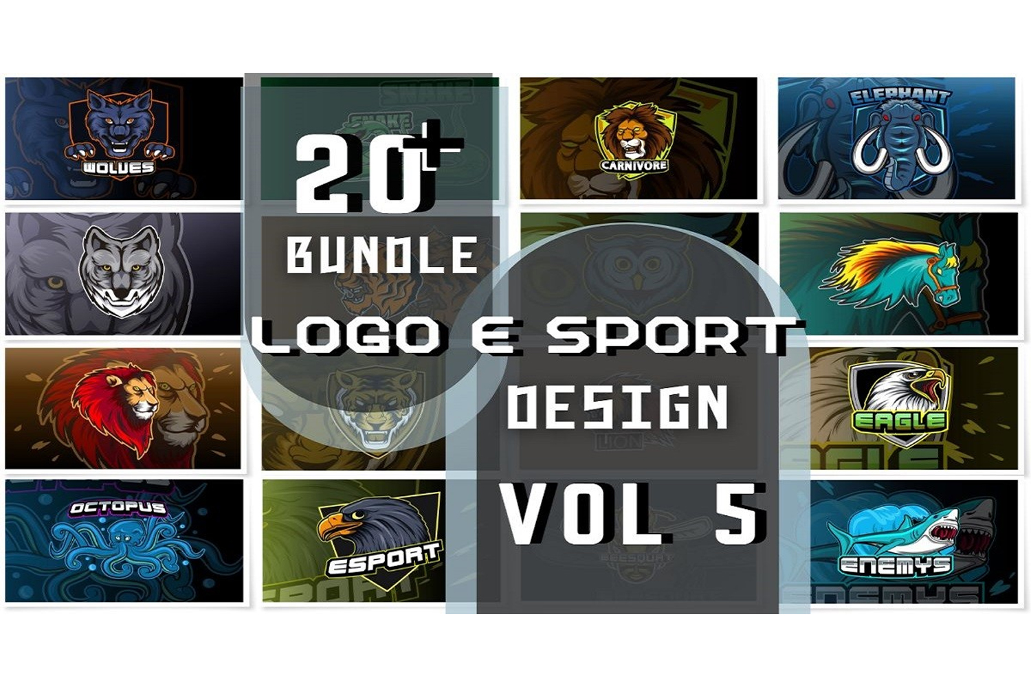 20 Logo E Sport Design Bundle