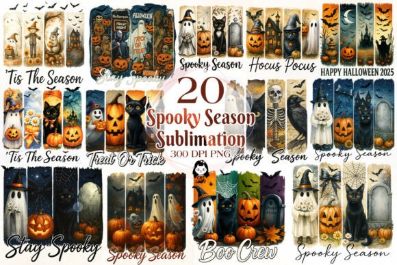 20 Spooky Season Sublimation Halloween Png Bundle